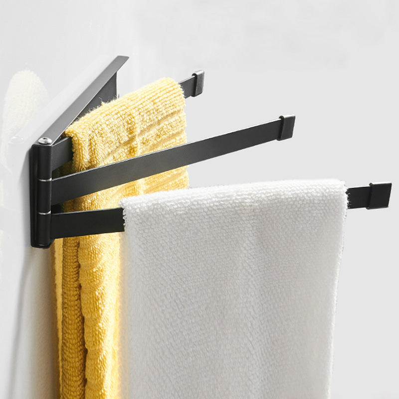 Toilet Punch-free Iron Folding Towel Rack