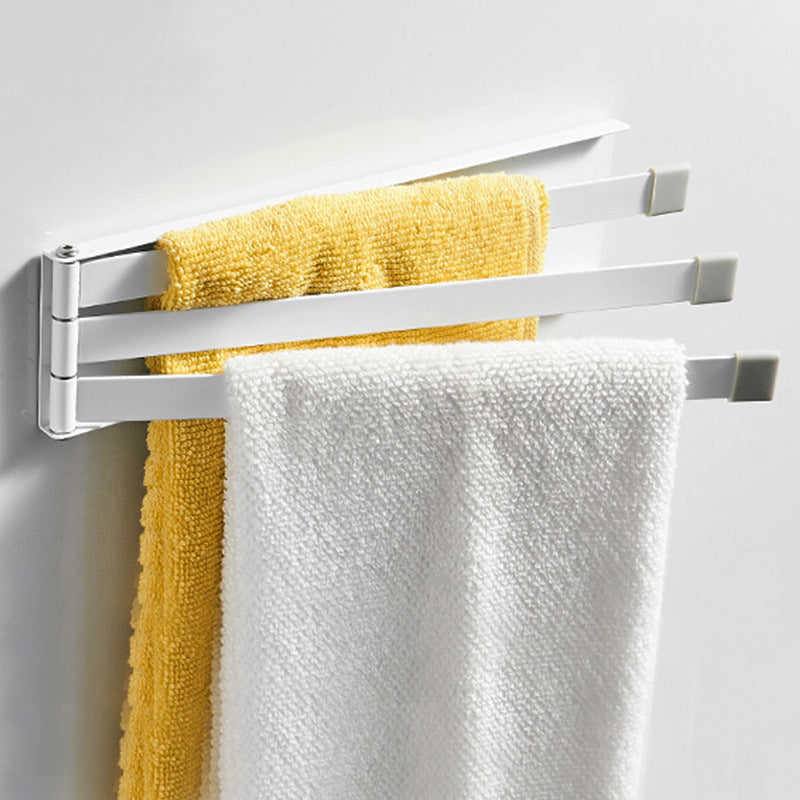 Toilet Punch-free Iron Folding Towel Rack