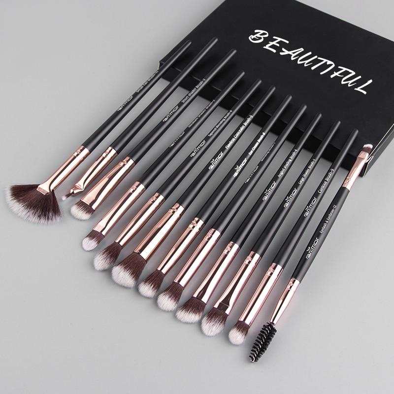 Anmor Pro Makeup Brushes Set 12 pcs - Gitelle