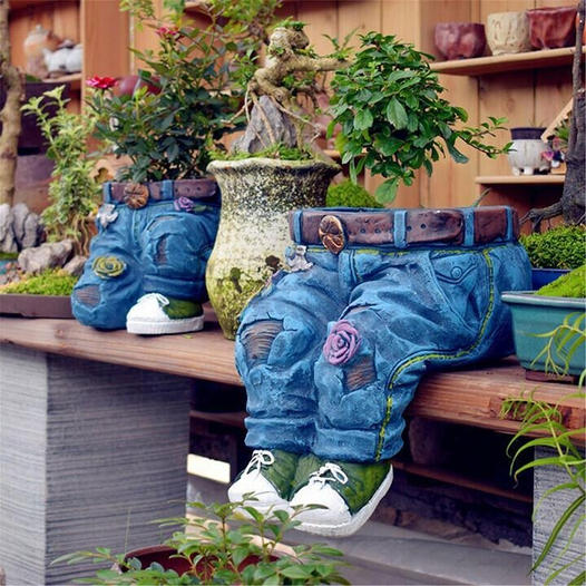 Denim Pants Flower Pot Decoration™