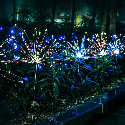 Solar Fireworks Lawn Light