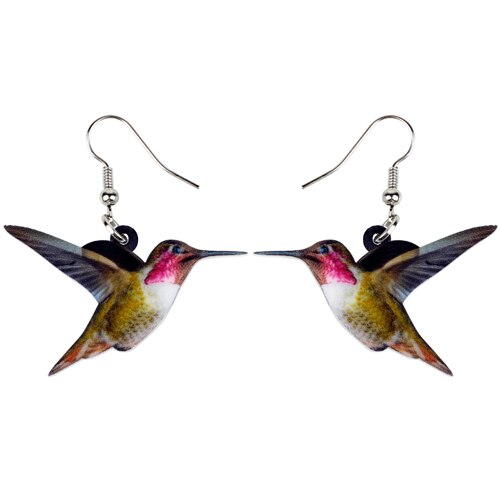 Acrylic Bird Earrings - Gitelle