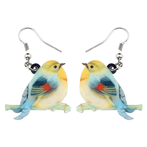 Acrylic Bird Earrings - Gitelle