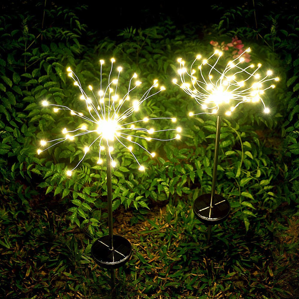 Solar Fireworks Lawn Light