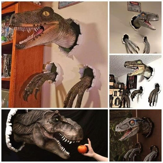 3D Wall Mount Dinosaur Bust Sculpture™