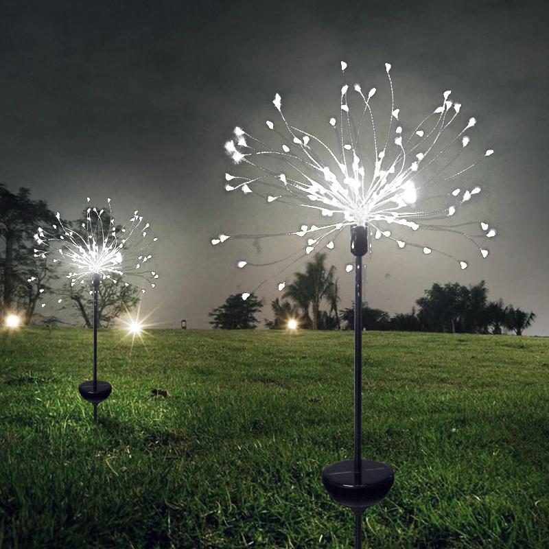 Solar Fireworks Lawn Light