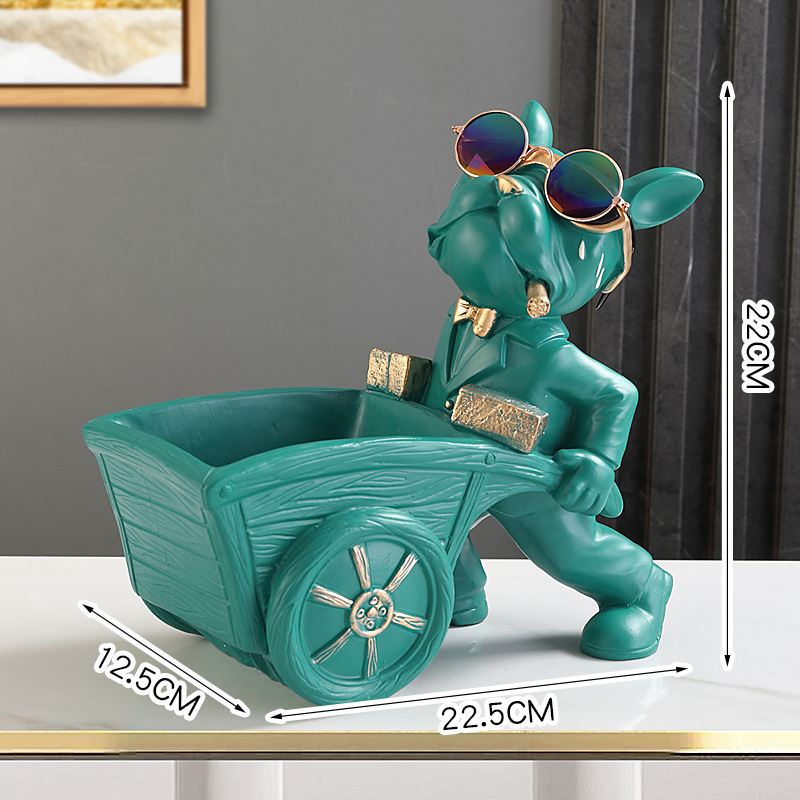 Frenchie Pushing A Cart Decoration Storage