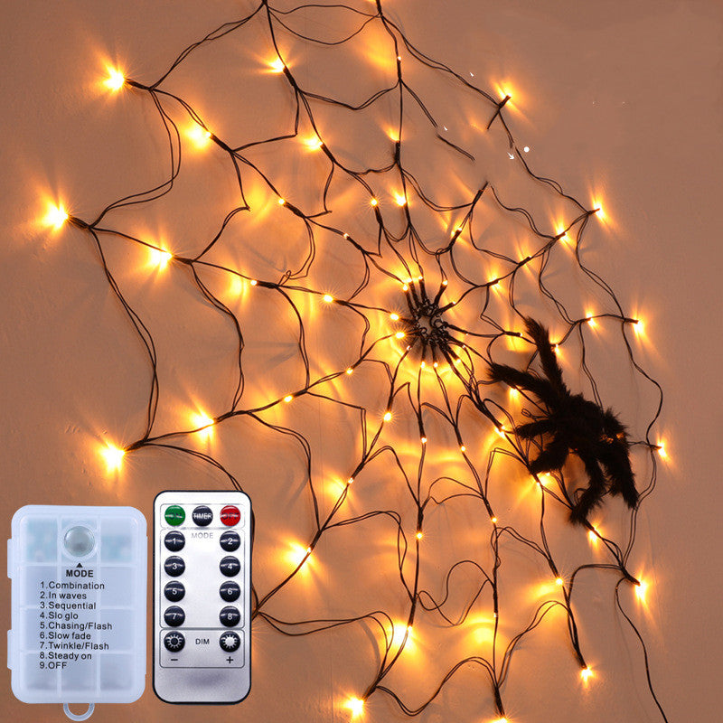 LED Halloween Spider Web Lights Indoor And Outdoor