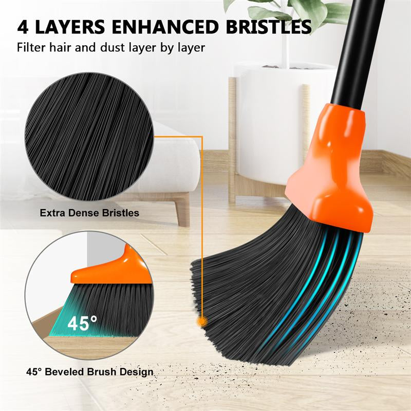 Space-saving Broom And Dustpan