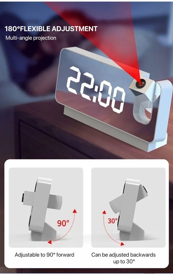 Intelligent Mirror Projection Alarm Clock™