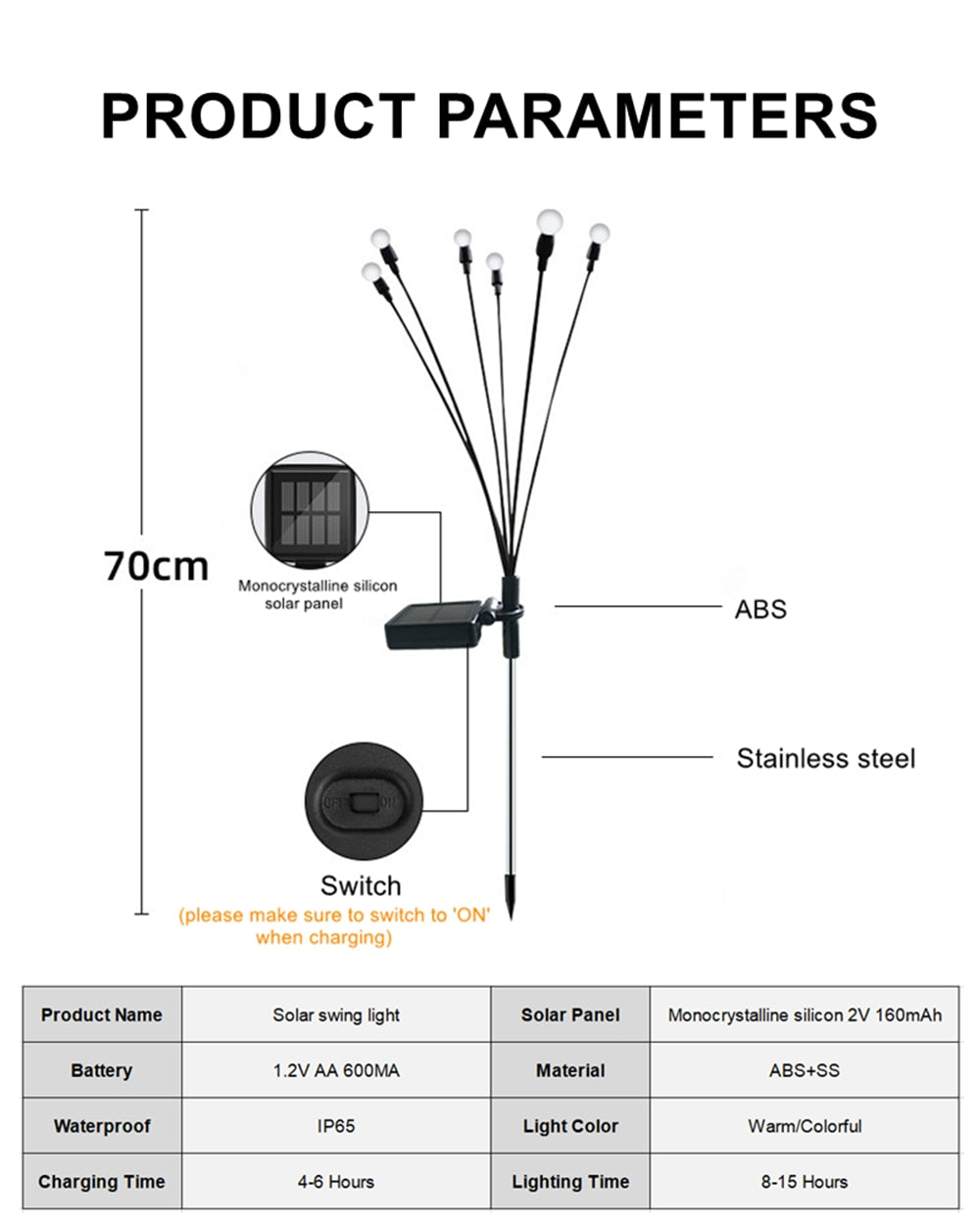 Solar Powered Firefly Light