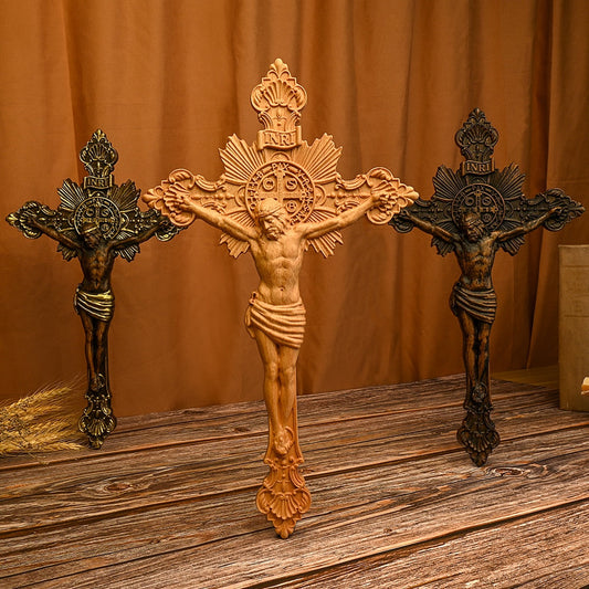 Wood Carving Of Jesus Cross™