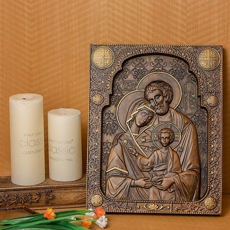 Holy Family Nativity Scene Wood Carving™