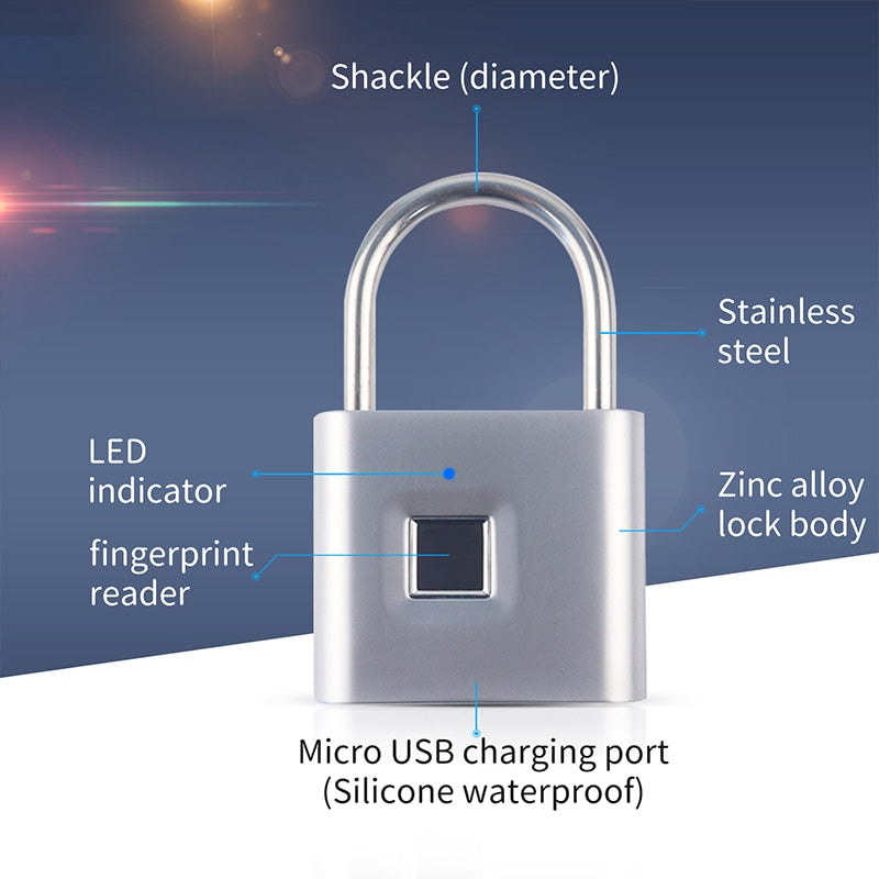 Keyless Smart Fingerprint Padlock™