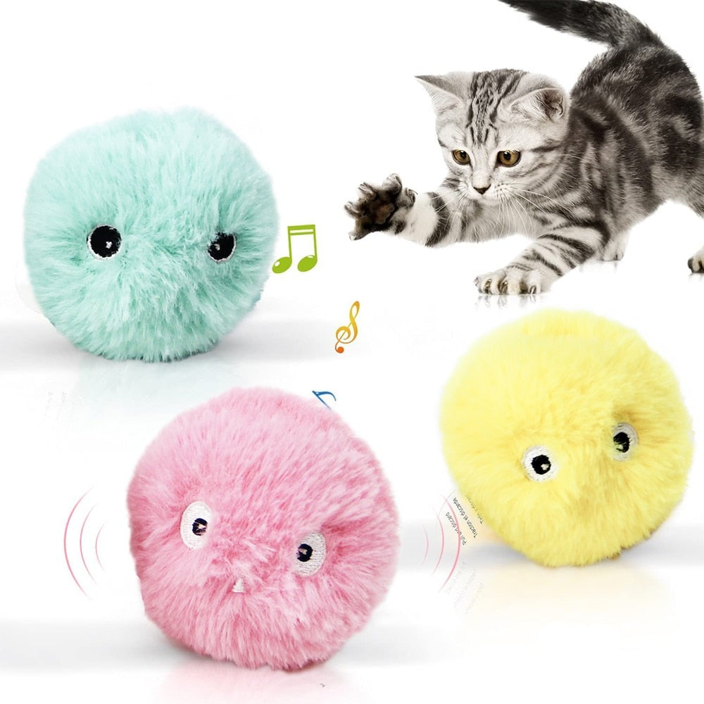 Interactive Cat Plush Ball