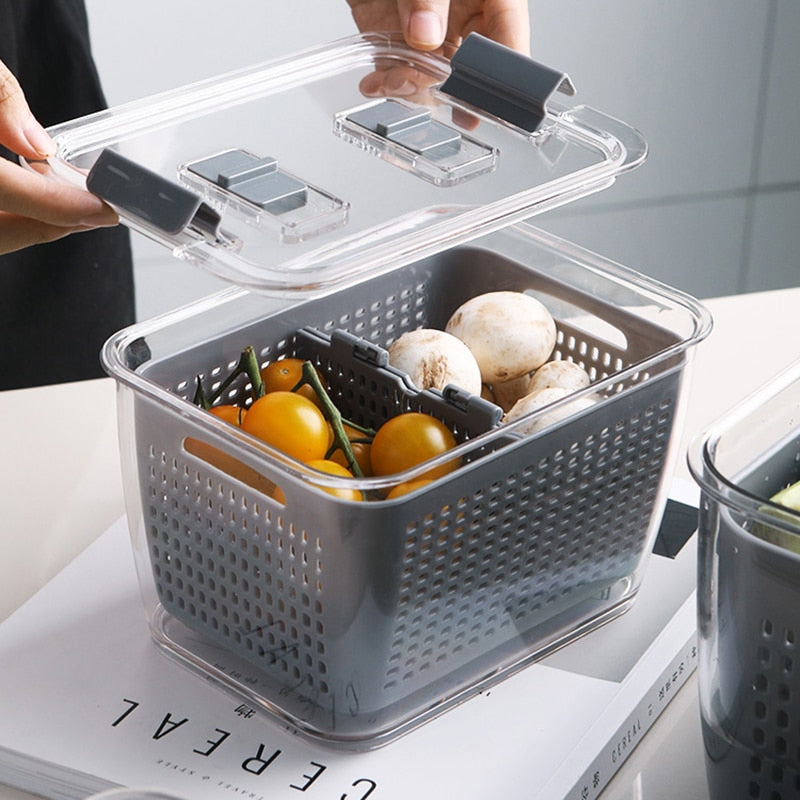 Double-Layer Fresh Storage Basket