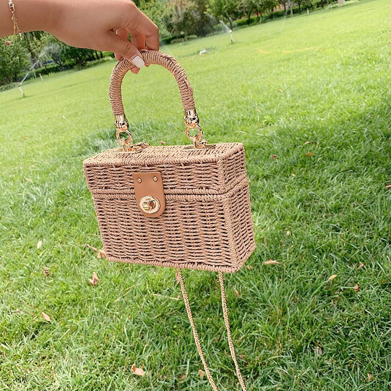 Women's Square Crossbody Rattan Bag™