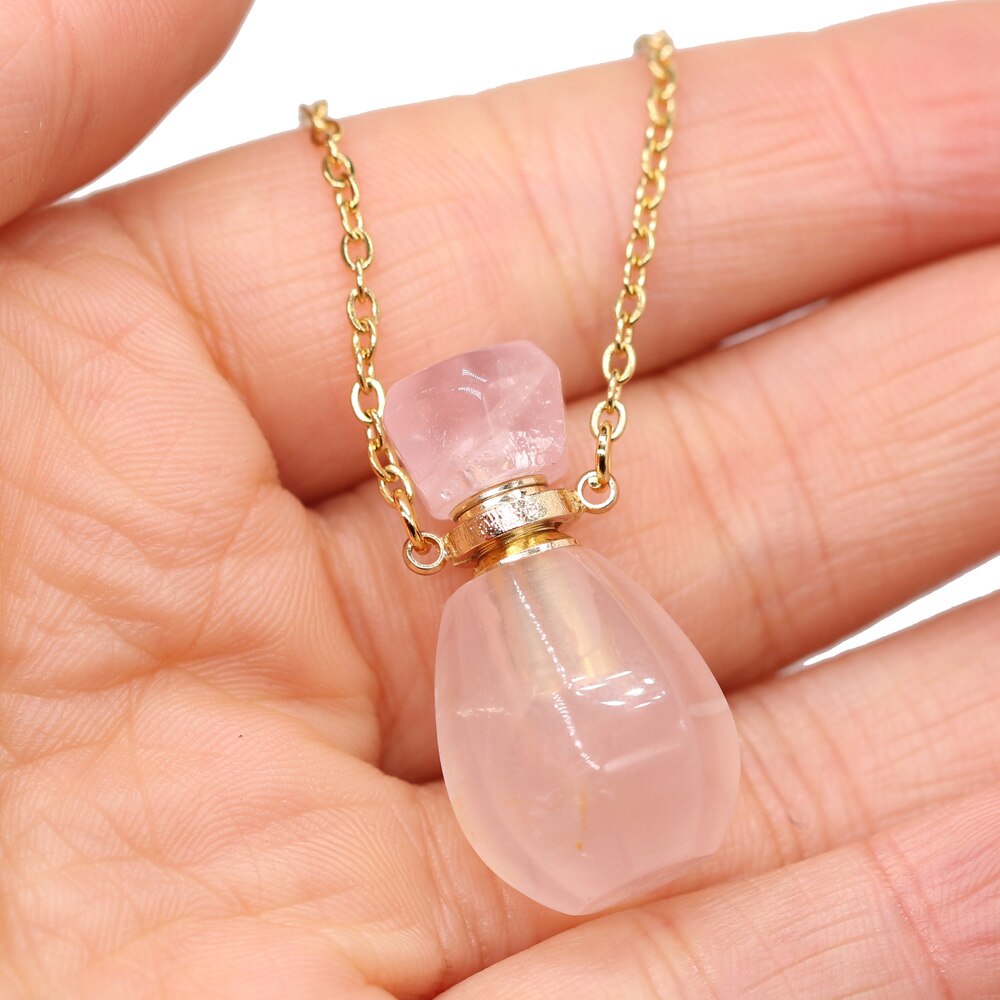 Natural Stone Perfume Bottle Pendant Necklace™