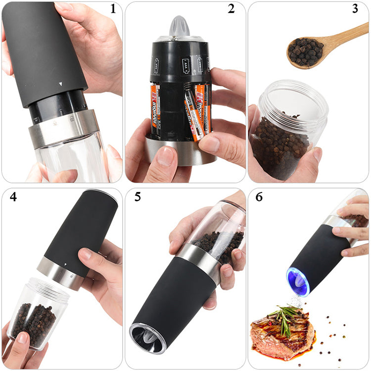 Electric Gravity Induction Salt & Pepper Grinder™