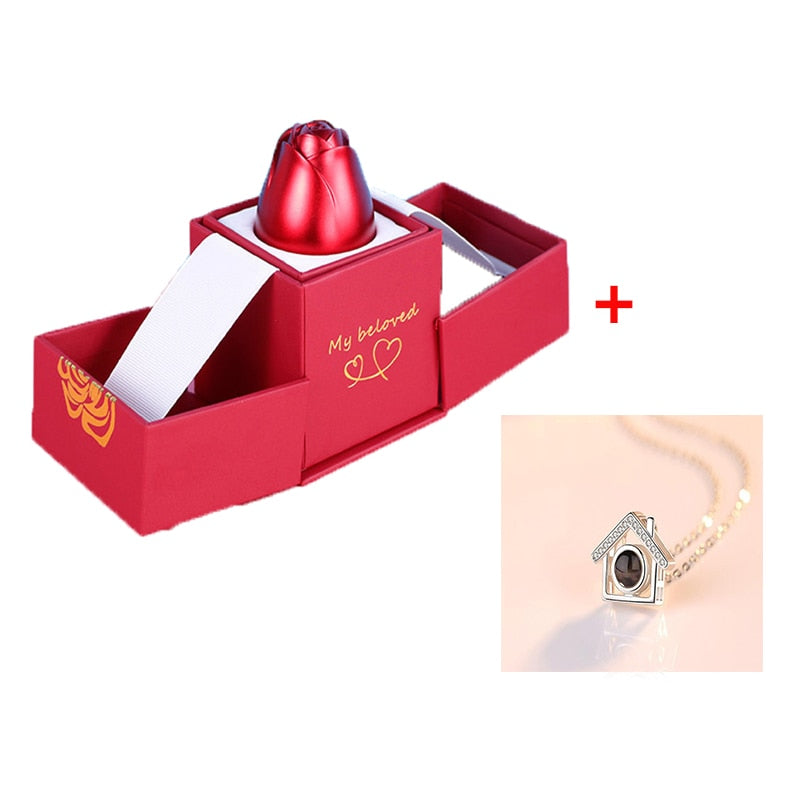 100 Language "I Love You" Necklace With Rose Jewelry Box™