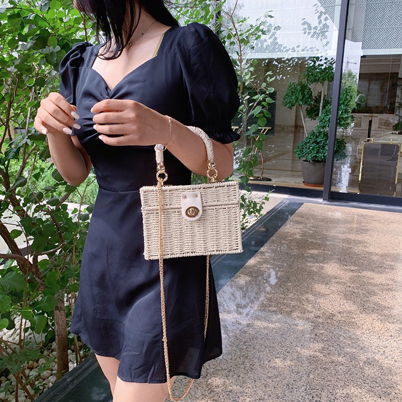 Women's Square Crossbody Rattan Bag™