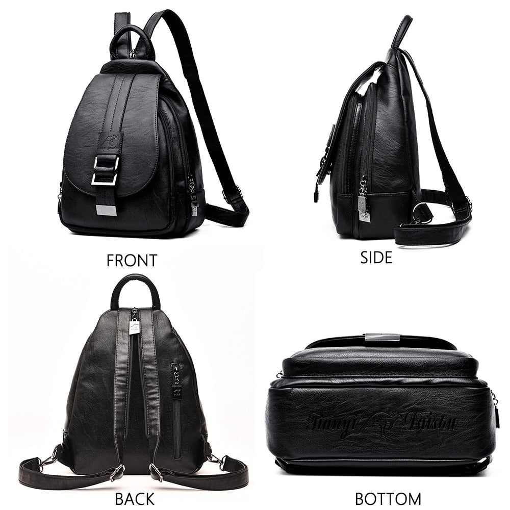 Women Retro Leather Backpack™