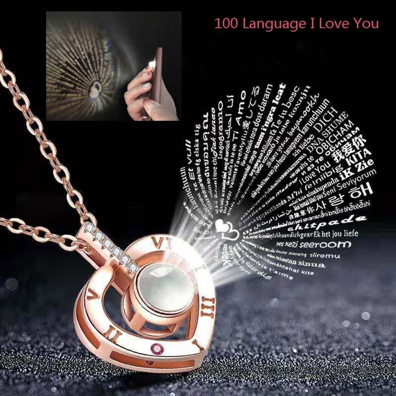 100 Language "I Love You" Necklace With Rose Jewelry Box™