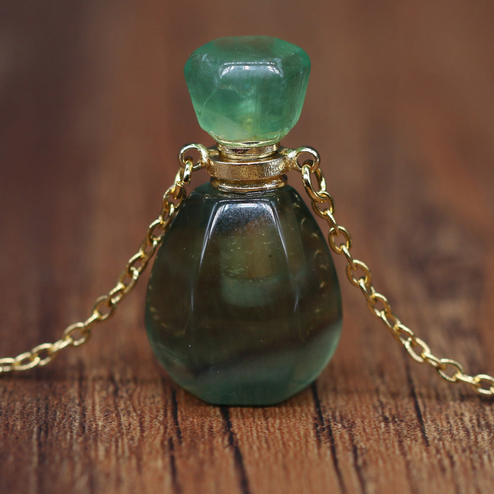 Natural Stone Perfume Bottle Pendant Necklace™