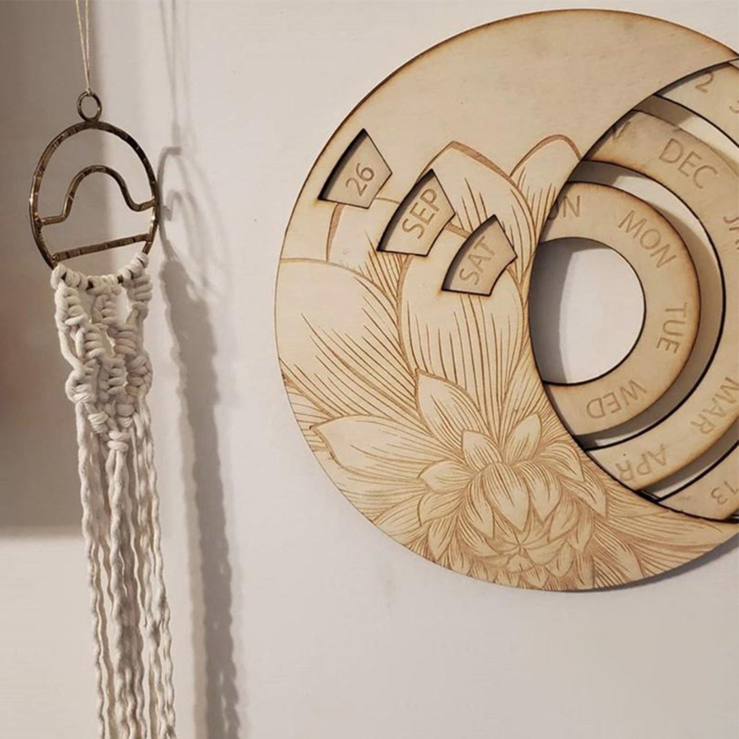 Wooden Hanging Moon Perpetual Calendar™