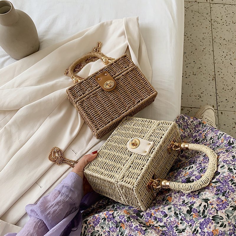 Women's Square Crossbody Rattan Bag™