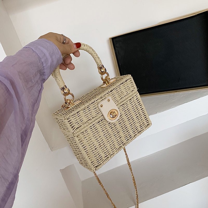 Women's Square Crossbody Rattan Bag™