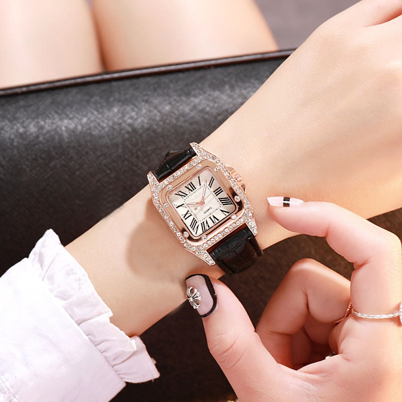 Luxury Women Diamond Watch with FREE Bracelet - Gitelle