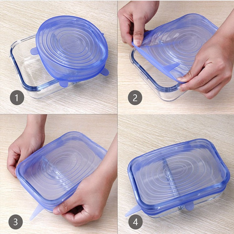 Stretch & Fit - Eco Silicone Stretch Lids (6pcs) - Gitelle