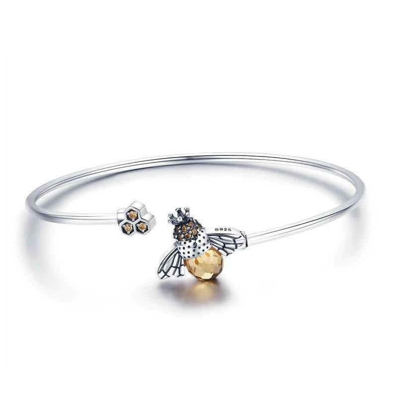 *** NEW 2019 *** Dancing Bees Bangle - 925 Sterling Silver - Gitelle