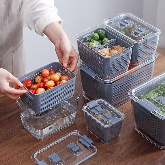 Double-Layer Fresh Storage Basket