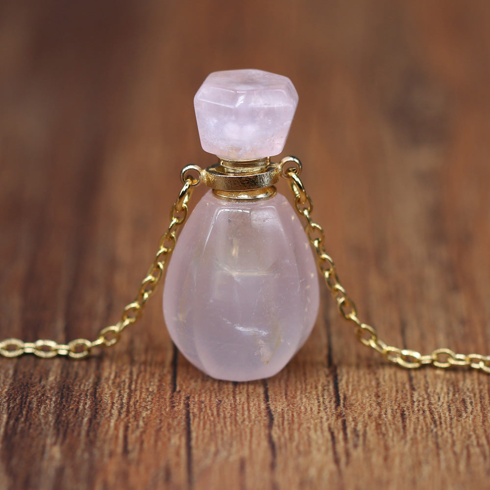 Natural Stone Perfume Bottle Pendant Necklace™