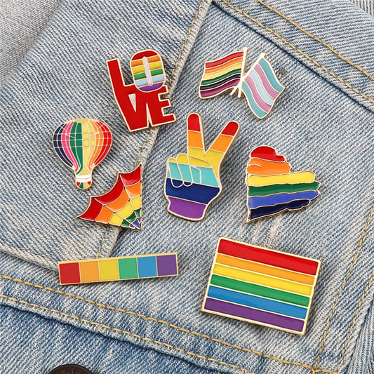 Rainbow Brooch Pins