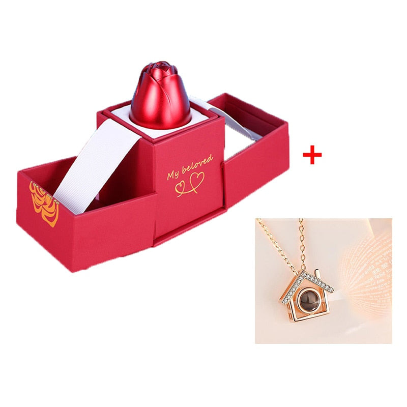 100 Language "I Love You" Necklace With Rose Jewelry Box™