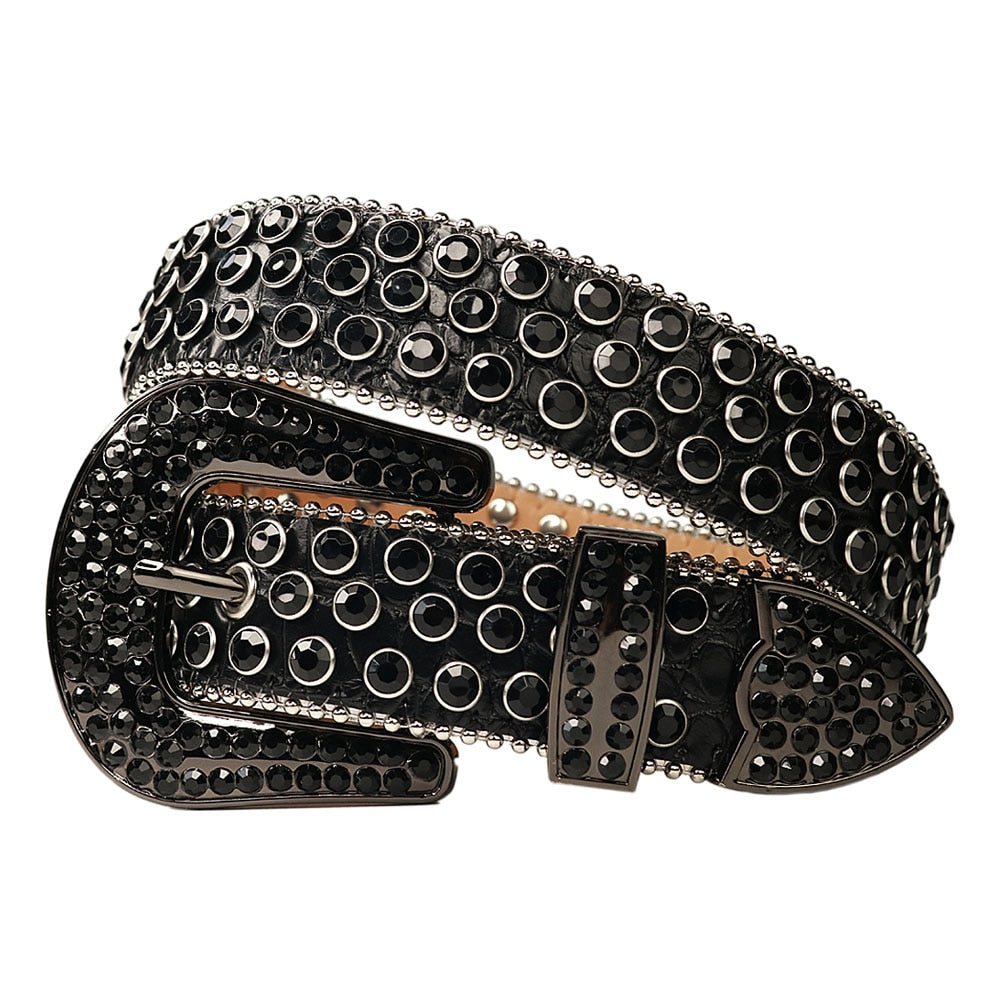 Western Studded Leather Belt™