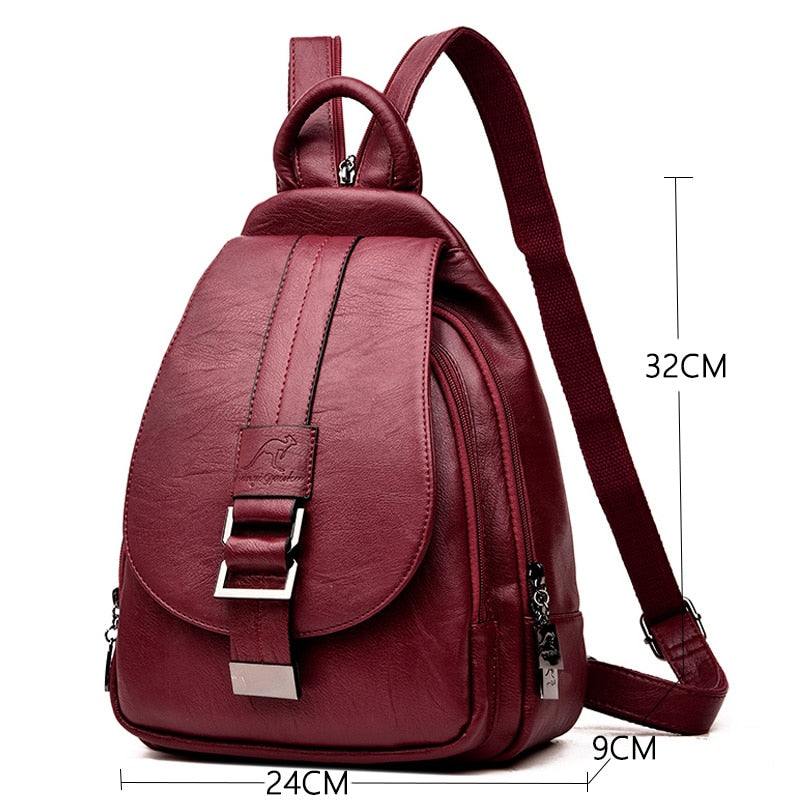 Women Retro Leather Backpack™