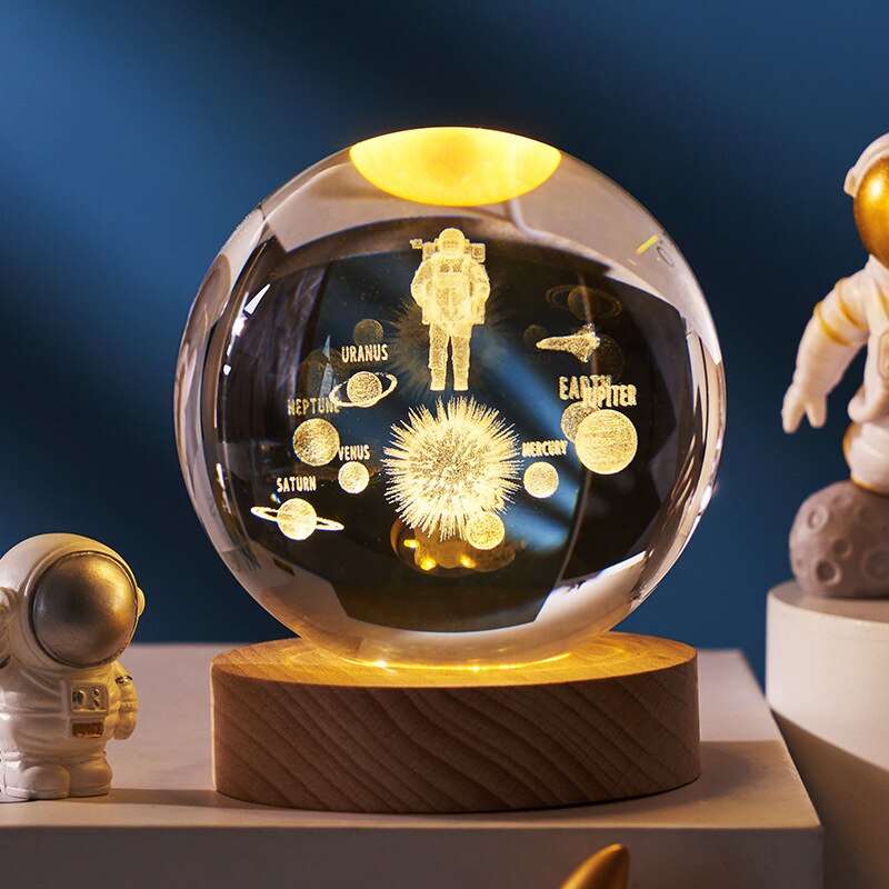 3D Laser Engraved Solar System Crystal Ball™