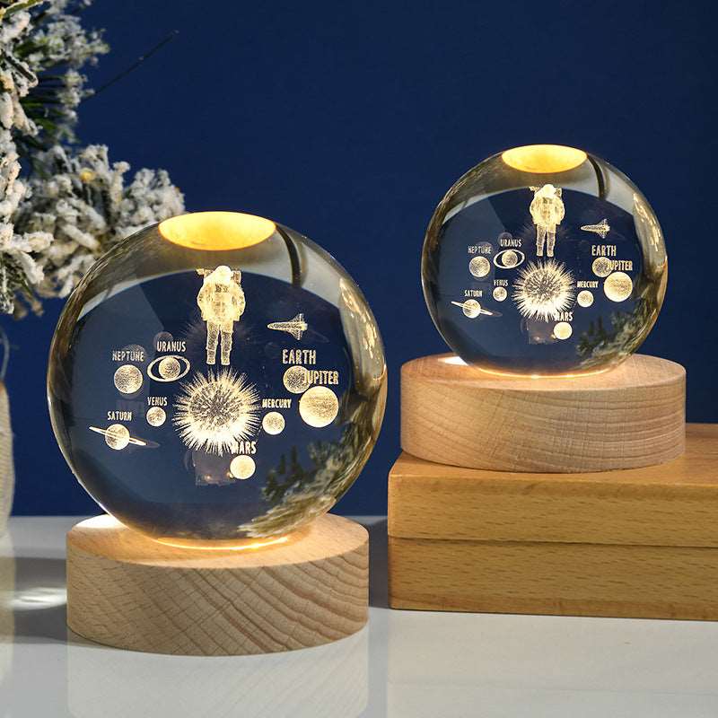 3D Laser Engraved Solar System Crystal Ball™