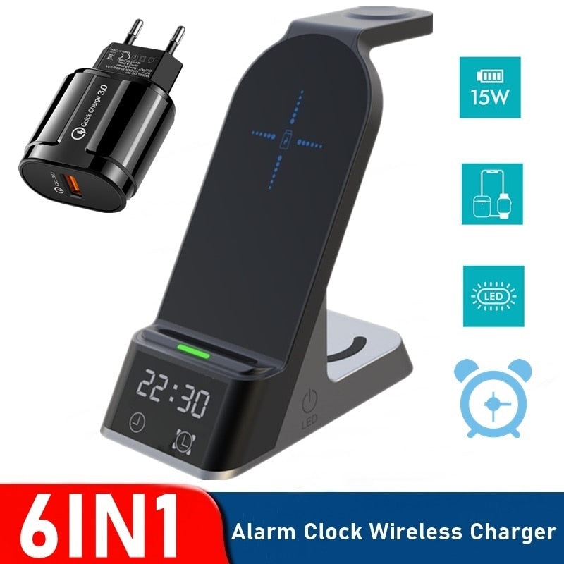 6 in 1 Alarm Clock Wireless Charger™