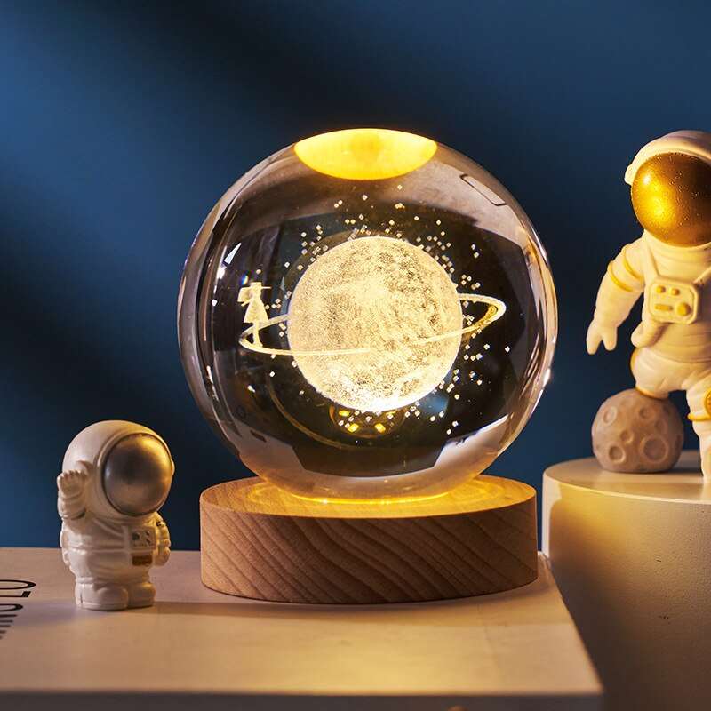 3D Laser Engraved Solar System Crystal Ball™