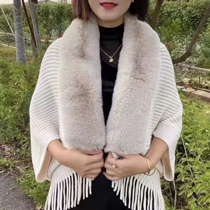 Ladies Knitted Loose Thickened Shawl Coat™