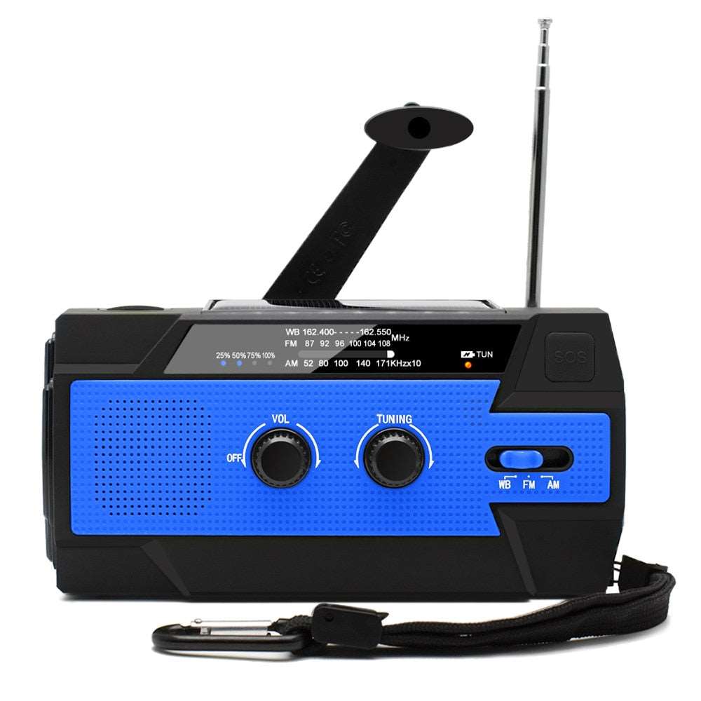 4000mAh Weather Radio with Hand Crank & Solar Charging™