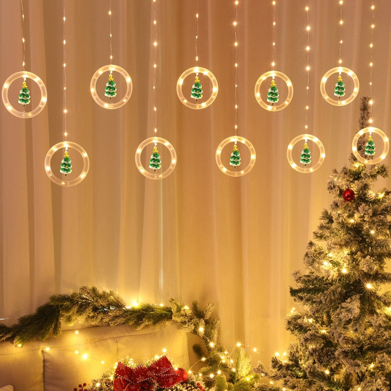 Led Santa Snowman Curtain Light With Rings™