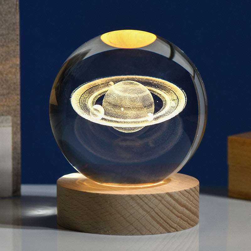 3D Laser Engraved Solar System Crystal Ball™