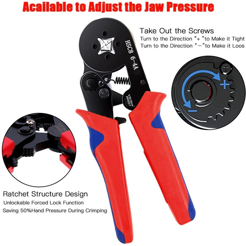 Ratchet Tubular Terminal Wire Crimpers Set™