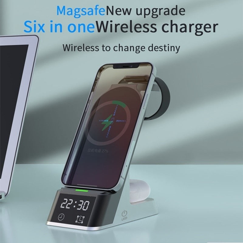 6 in 1 Alarm Clock Wireless Charger™